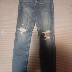 Old Navy Women's RockStar Distressed Skinny Jeans - Blue